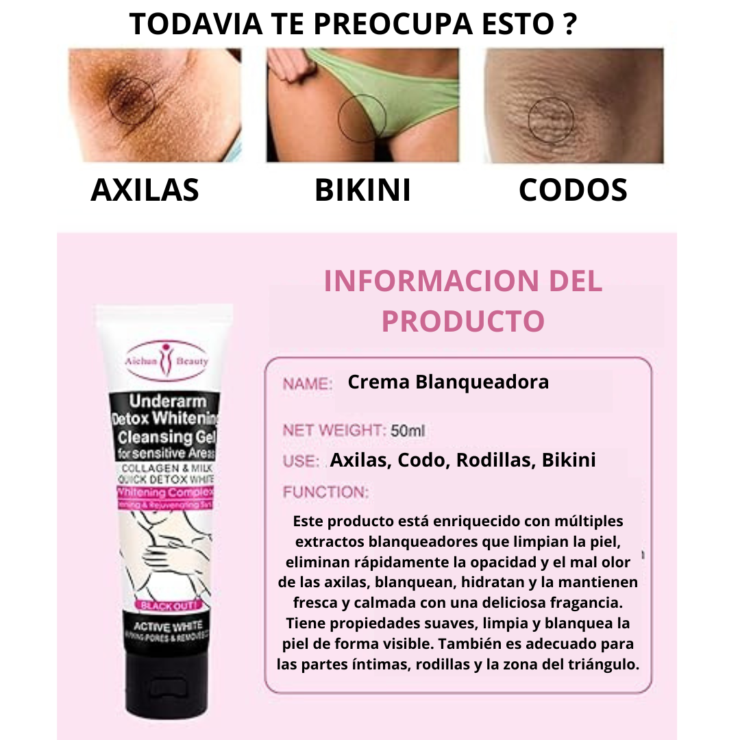 Crema blanqueadora con colágeno y leche Aichun Beauty
